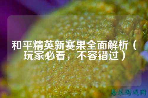 和平精英新赛果全面解析（玩家必看，不容错过）