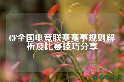 CF全国电竞联赛赛事规则解析及比赛技巧分享