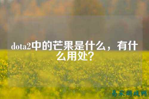 dota2中的芒果是什么，有什么用处？