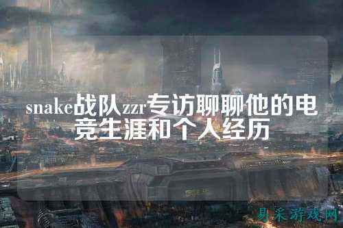 snake战队zzr专访聊聊他的电竞生涯和个人经历