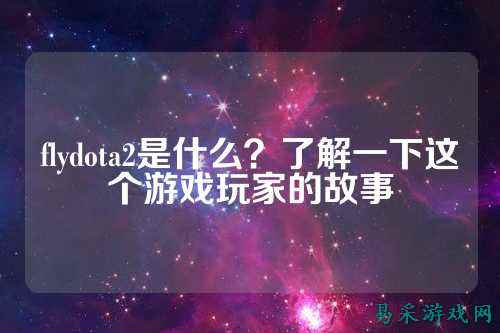 flydota2是什么？了解一下这个游戏玩家的故事