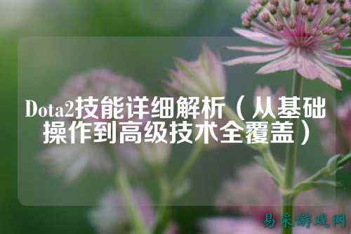 Dota2技能详细解析（从基础操作到高级技术全覆盖）