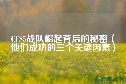 CFS5战队崛起背后的秘密（他们成功的三个关键因素）