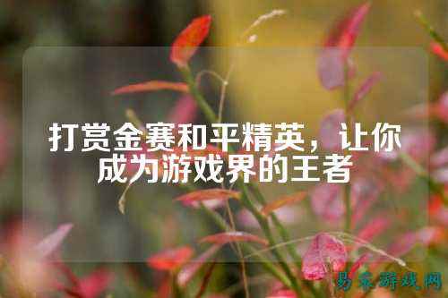 打赏金赛和平精英,让你成为游戏界的王者