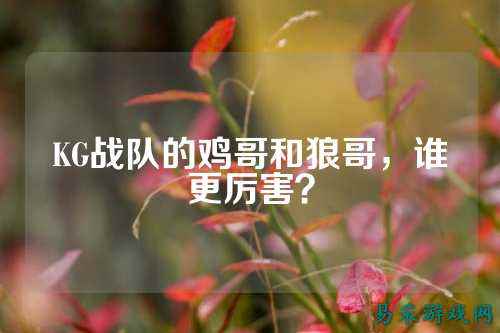 KG战队的鸡哥和狼哥，谁更厉害？