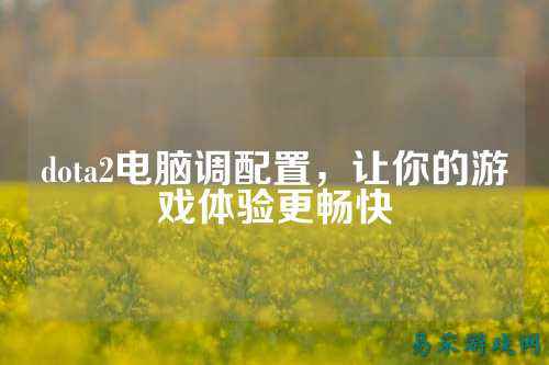dota2电脑调配置，让你的游戏体验更畅快