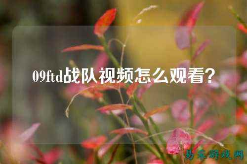 09ftd战队视频怎么观看？