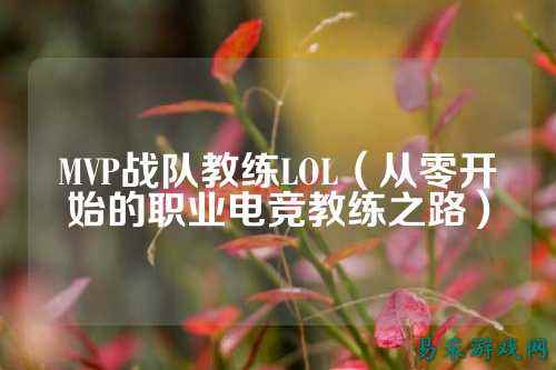 MVP战队教练LOL（从零开始的职业电竞教练之路）
