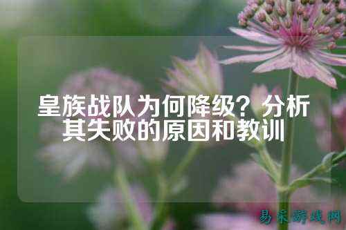 皇族战队为何降级？分析其失败的原因和教训