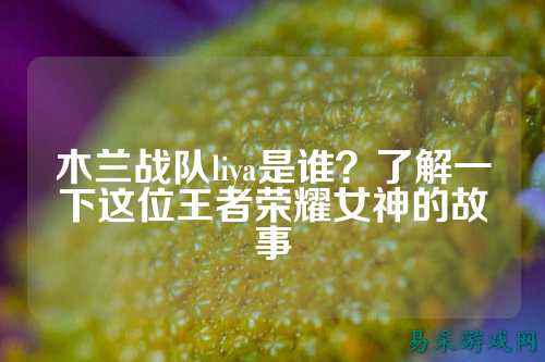 木兰战队liya是谁？了解一下这位王者荣耀女神的故事