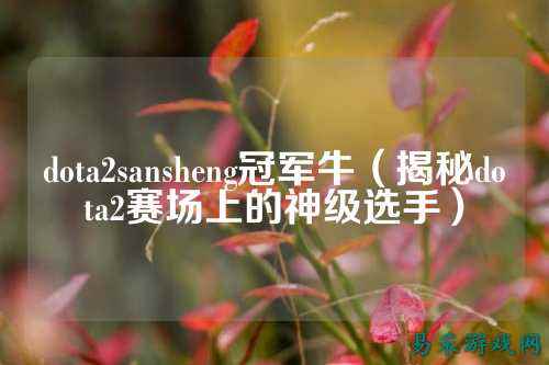 dota2sansheng冠军牛（揭秘dota2赛场上的神级选手）