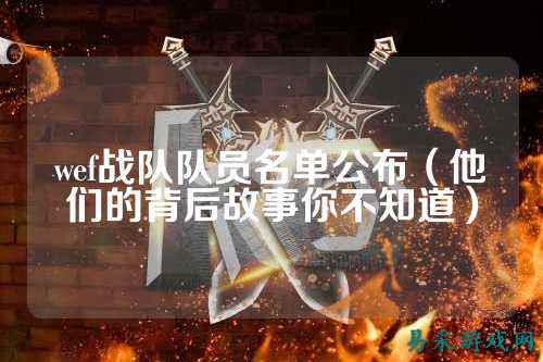 wef战队队员名单公布（他们的背后故事你不知道）