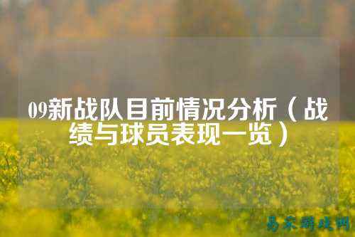 09新战队目前情况分析（战绩与球员表现一览）