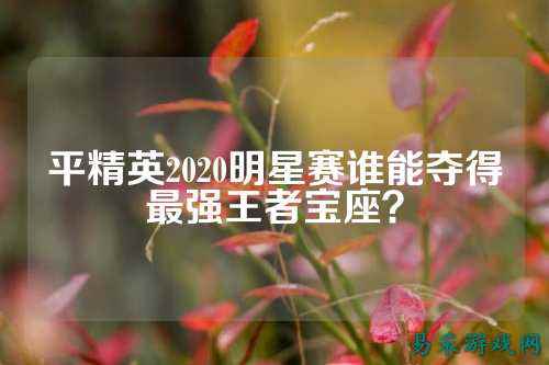 平精英2020明星赛谁能夺得最强王者宝座？