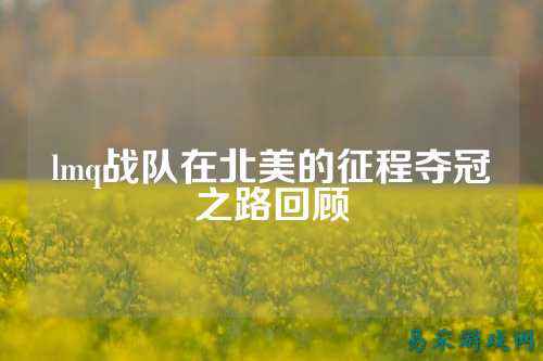 lmq战队在北美的征程夺冠之路回顾