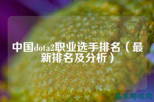 中国dota2职业选手排名(最新排名及分析)