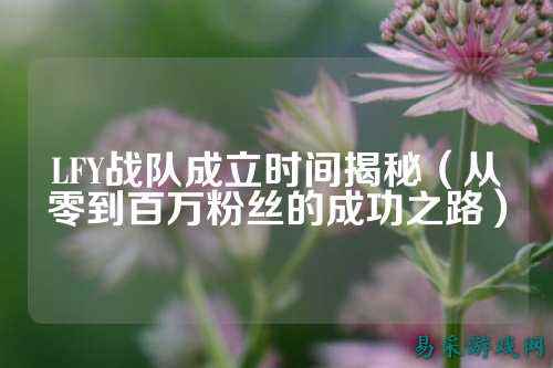 LFY战队成立时间揭秘（从零到百万粉丝的成功之路）