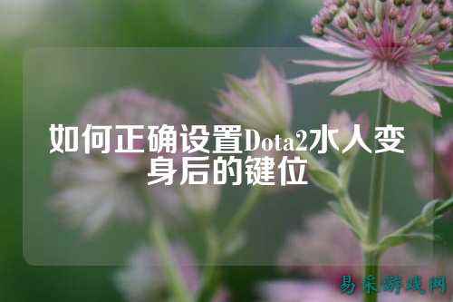 如何正确设置Dota2水人变身后的键位