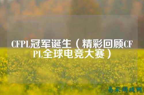 CFPL冠军诞生(精彩回顾CFPL全球电竞大赛)