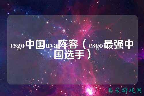 csgo中国uya阵容(csgo最强中国选手)