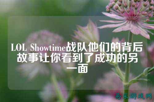 LOL Showtime战队他们的背后故事让你看到了成功的另一面