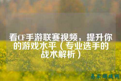 看CF手游联赛视频,提升你的游戏水平(专业选手的战术解析)