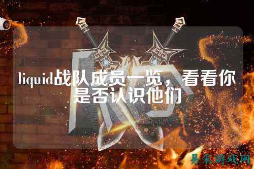 liquid战队成员一览，看看你是否认识他们