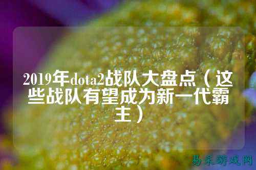 2019年dota2战队大盘点（这些战队有望成为新一代霸主）