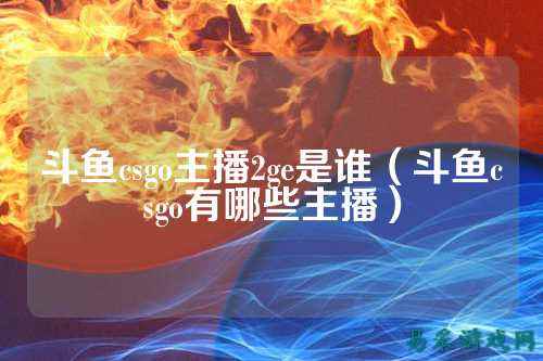 斗鱼csgo主播2ge是谁(斗鱼csgo有哪些主播)