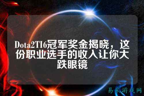 Dota2TI6冠军奖金揭晓,这份职业选手的收入让你大跌眼镜