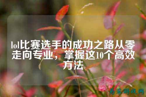 lol比赛选手的成功之路从零走向专业,掌握这10个高效方法