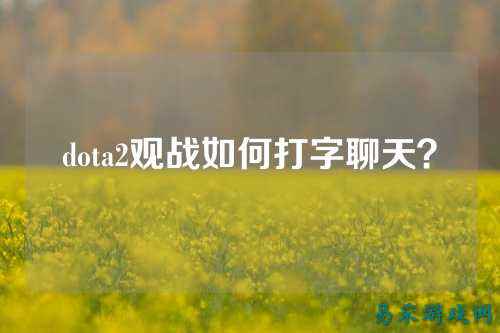 dota2观战如何打字聊天?