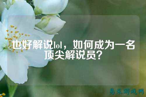 也好解说lol，如何成为一名顶尖解说员？