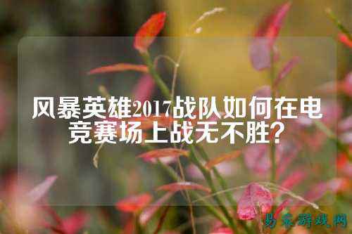 风暴英雄2017战队如何在电竞赛场上战无不胜？