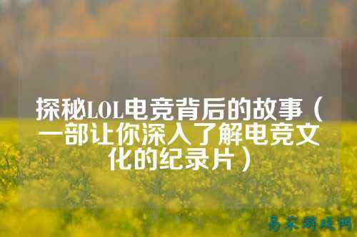 探秘LOL电竞背后的故事(一部让你深入了解电竞文化的纪录片)