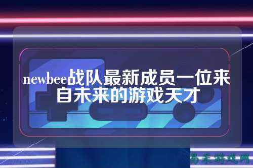 newbee战队最新成员一位来自未来的游戏天才