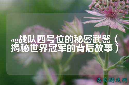 og战队四号位的秘密武器（揭秘世界冠军的背后故事）