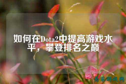 如何在Dota2中提高游戏水平,攀登排名之巅