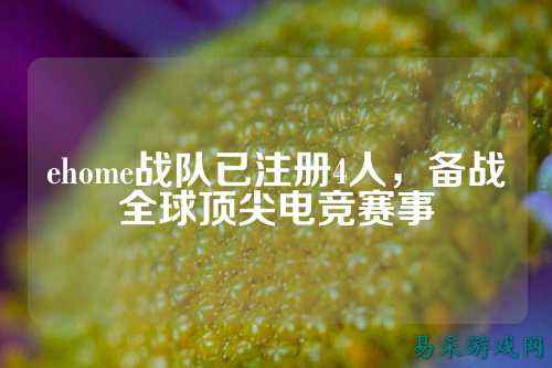 ehome战队已注册4人，备战全球顶尖电竞赛事