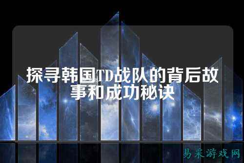 探寻韩国TD战队的背后故事和成功秘诀