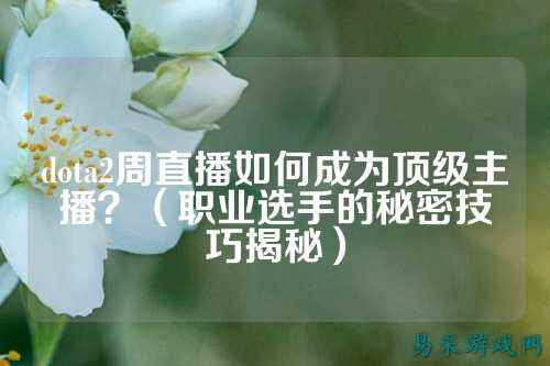dota2周直播如何成为顶级主播?(职业选手的秘密技巧揭秘)
