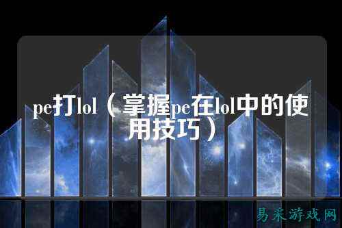 pe打lol（掌握pe在lol中的使用技巧）