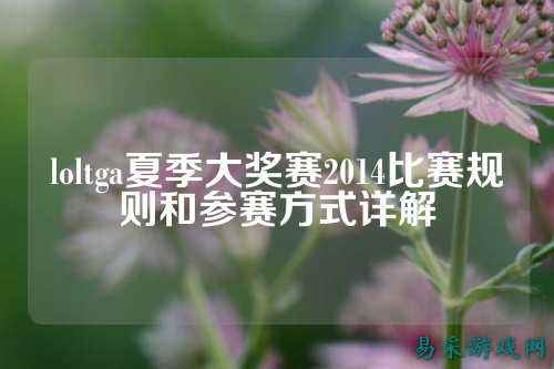 loltga夏季大奖赛2014比赛规则和参赛方式详解