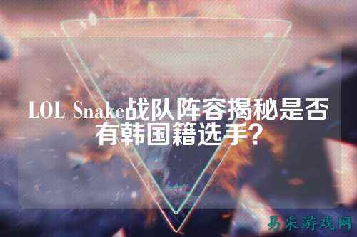 LOL Snake战队阵容揭秘是否有韩国籍选手？