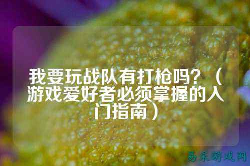 我要玩战队有打枪吗？（游戏爱好者必须掌握的入门指南）