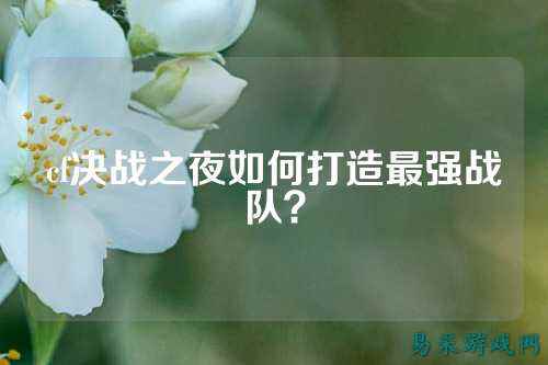 cf决战之夜如何打造最强战队?