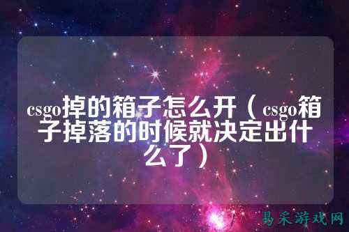 csgo掉的箱子怎么开(csgo箱子掉落的时候就决定出什么了)