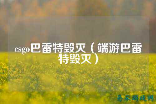 csgo巴雷特毁灭(端游巴雷特毁灭)