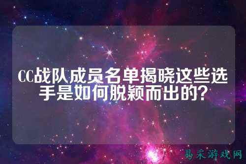 CC战队成员名单揭晓这些选手是如何脱颖而出的？