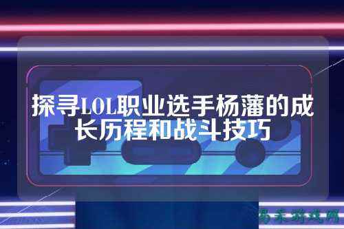 探寻LOL职业选手杨藩的成长历程和战斗技巧